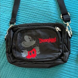 Disneyland Resort convertible Black Crossbody Bag or Fanny pack belt bag
